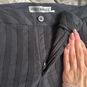 Issey Miyake Striped Straight Leg Pants